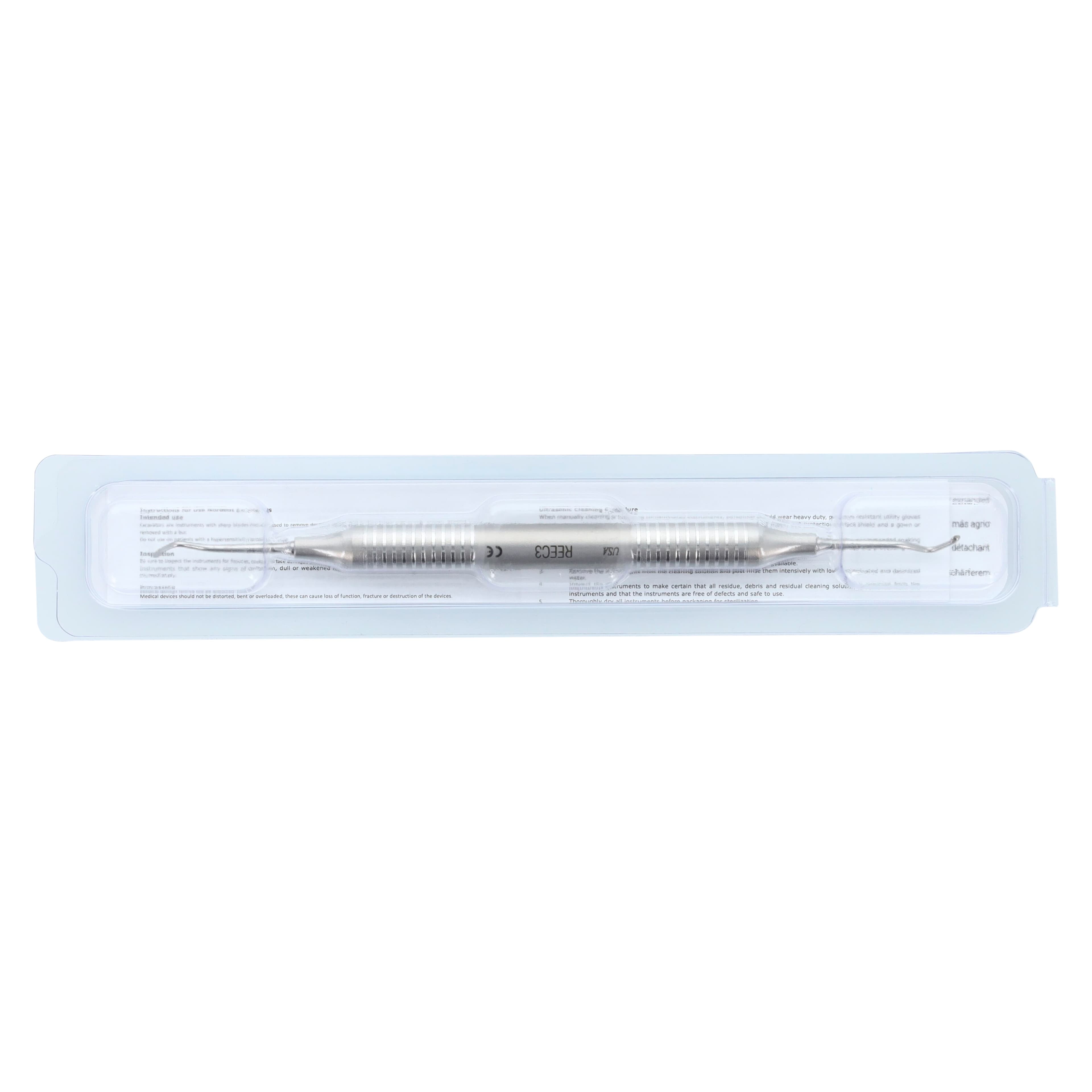 Nordent Excavator DE Spoon #3, Head Size #19, 2.0mm, DuraLite Round Handle, Double-Ended thumbnail 7