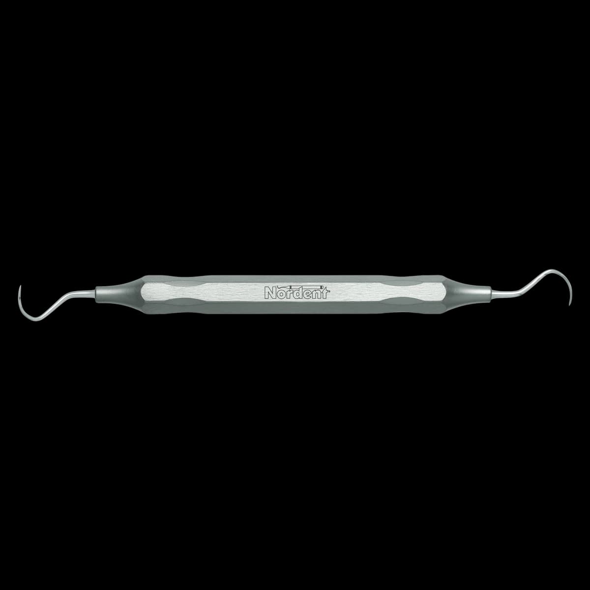 Nordent #129 Universal Sickle Scaler, Double End, Anterior/Posterior, DuraLite Hex Handle, Stainless Steel, 1/Pkg - Sickle Scaler – # 129, Nordent, Anterior/Posterior, Double End - DuraLite® Hexagonal Handle - Image 1