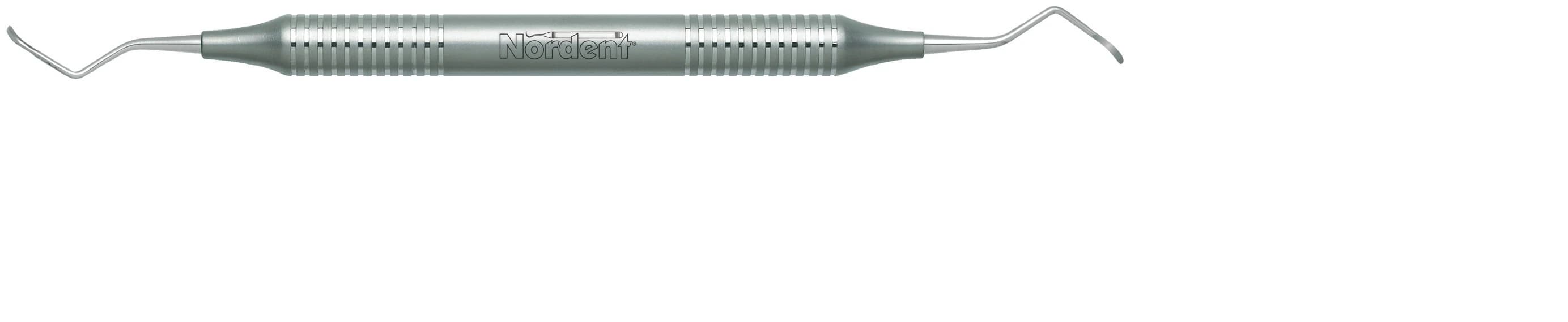 Nordent Columbia Universal Curette, Double End, #4R/4L, DuraLite Round Handle, Stainless Steel, Each - Universal Curette – # 4R/4L Columbia, Double End - DuraLite® Round Handle - Image 1