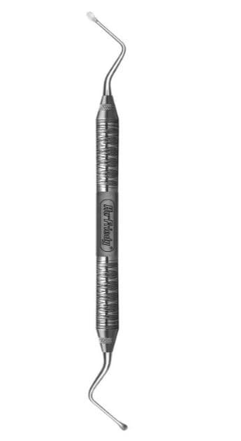 Hu-Friedy Miller #10 Double-Ended Surgical Curette, #6 Satin Steel Handle, CM106 - Miller Surgical Curette, Double-Ended, 10, 6 Handle, CM106 - Image 1