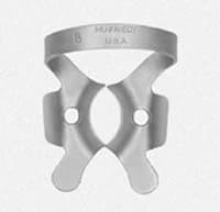 Hu-Friedy Satin Steel Rubber Dam Clamp #8, Winged, Upper Molar, 1/Each, RDCM8 - Clamp, Rubber Dam 8 - Image 1