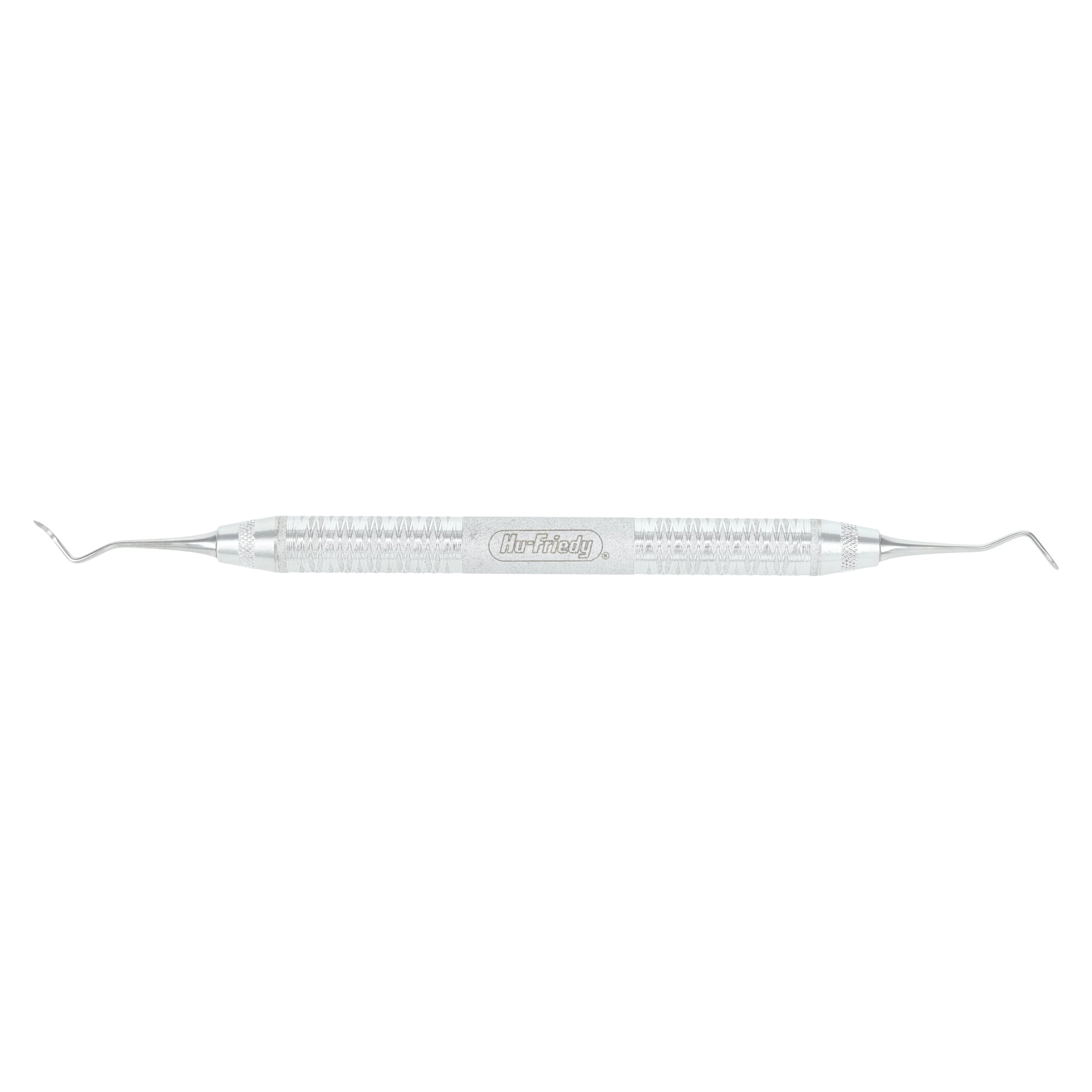 Hu-Friedy 204S Long Double-End Sickle Scaler, #6 Satin Steel Handle, S204SL6 - Scalers - 204S Sickle Long - #6 Satin Steel&reg; - Image 1