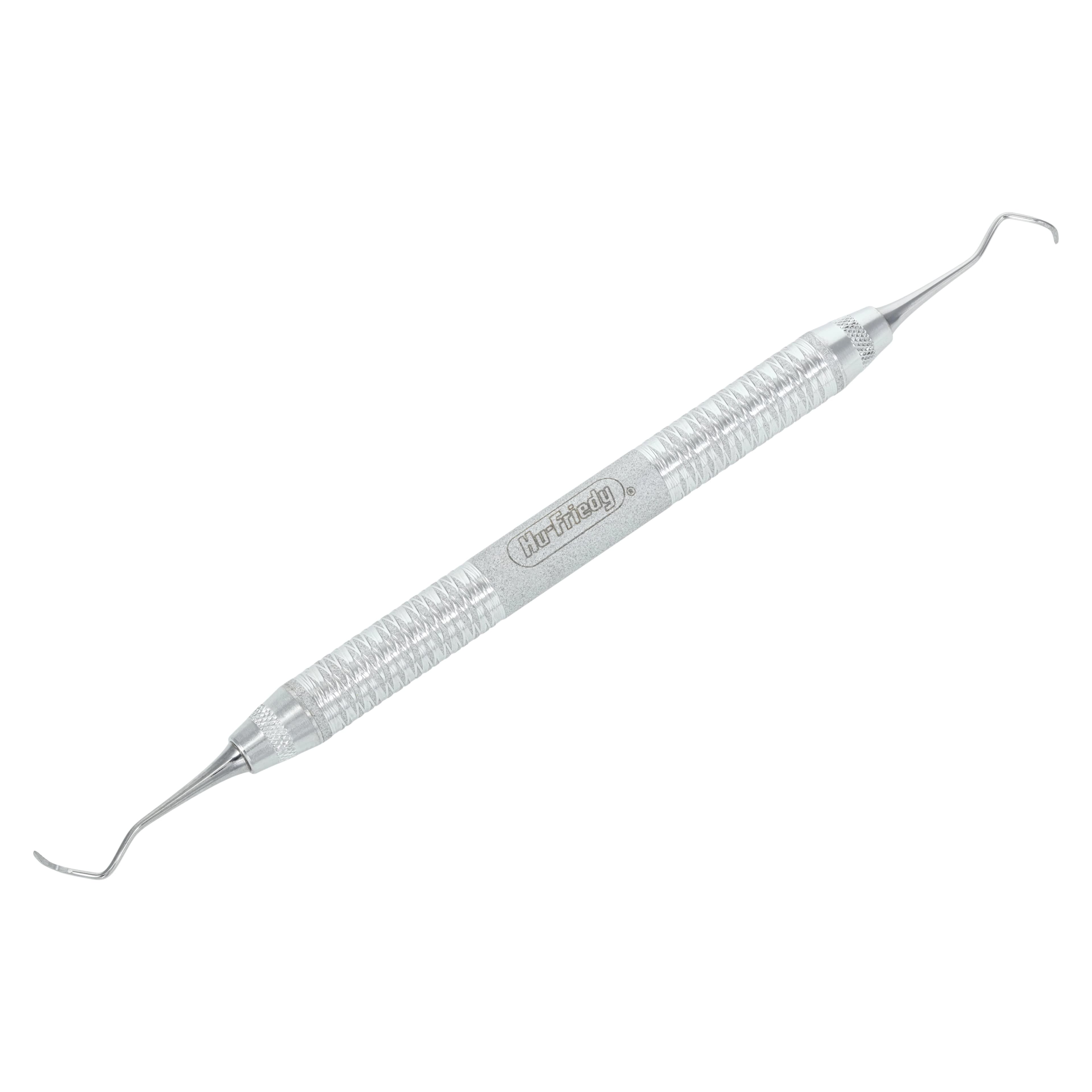 Hu-Friedy 204S Long Double-End Sickle Scaler, #6 Satin Steel Handle, S204SL6 thumbnail 2