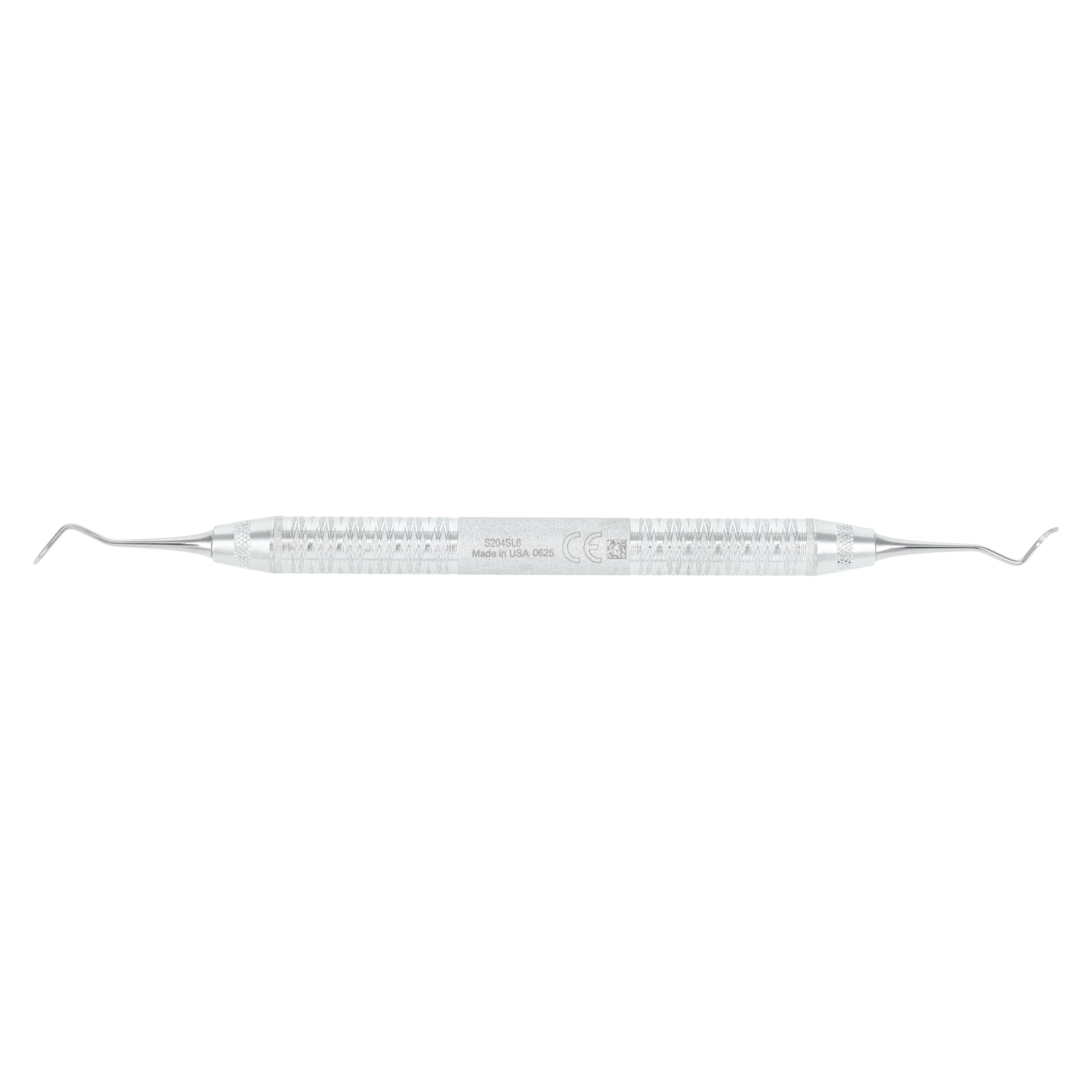 Hu-Friedy 204S Long Double-End Sickle Scaler, #6 Satin Steel Handle, S204SL6 thumbnail 5