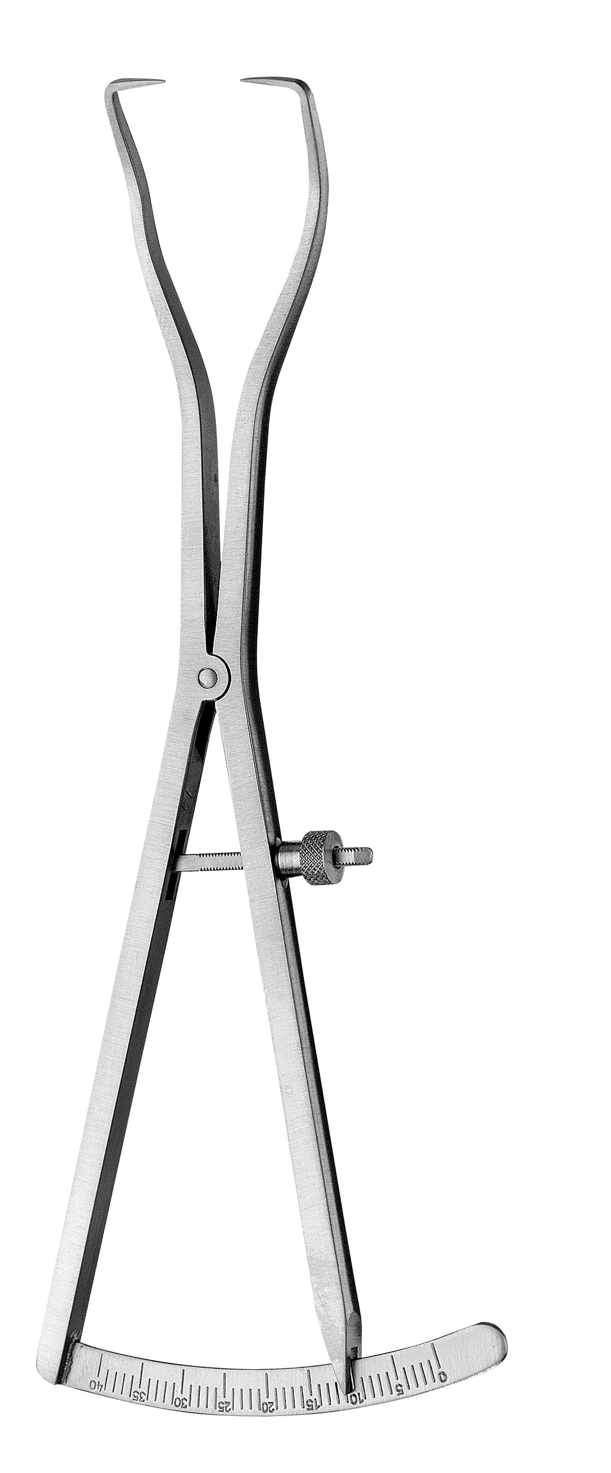 Hu-Friedy Weiss Modified Curved Bone Caliper, 0-40mm, 6.6" (17cm), CLC40CWM - Curved Bone Caliper Weiss Modified, 40mm - Image 1