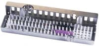 Hu-Friedy IMS Signature Series Ultrasonic Insert/Handpiece Cassette, Small, 1.5" x 8" x 1.25", White, Holds 2 Ultrasonic Inserts or 1 Handpiece, IM30HU2 - IMS® Signature Series® Ultrasonic Insert/Handpiece Cassettes – Small, 1.5 x 8 x 1.25 - White - Image 1
