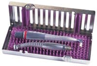 Hu-Friedy IMS Signature Series Handpiece Cassette, Blue, Large, 3" x 8" x 1.25", Holds 3 High-Speed Handpieces or 5 Ultrasonic Inserts, 1/Pk, IM60H8 - IMS Signature Series Handpiece Cassette, Blue, 1/Pk, IM60H8 - Image 1