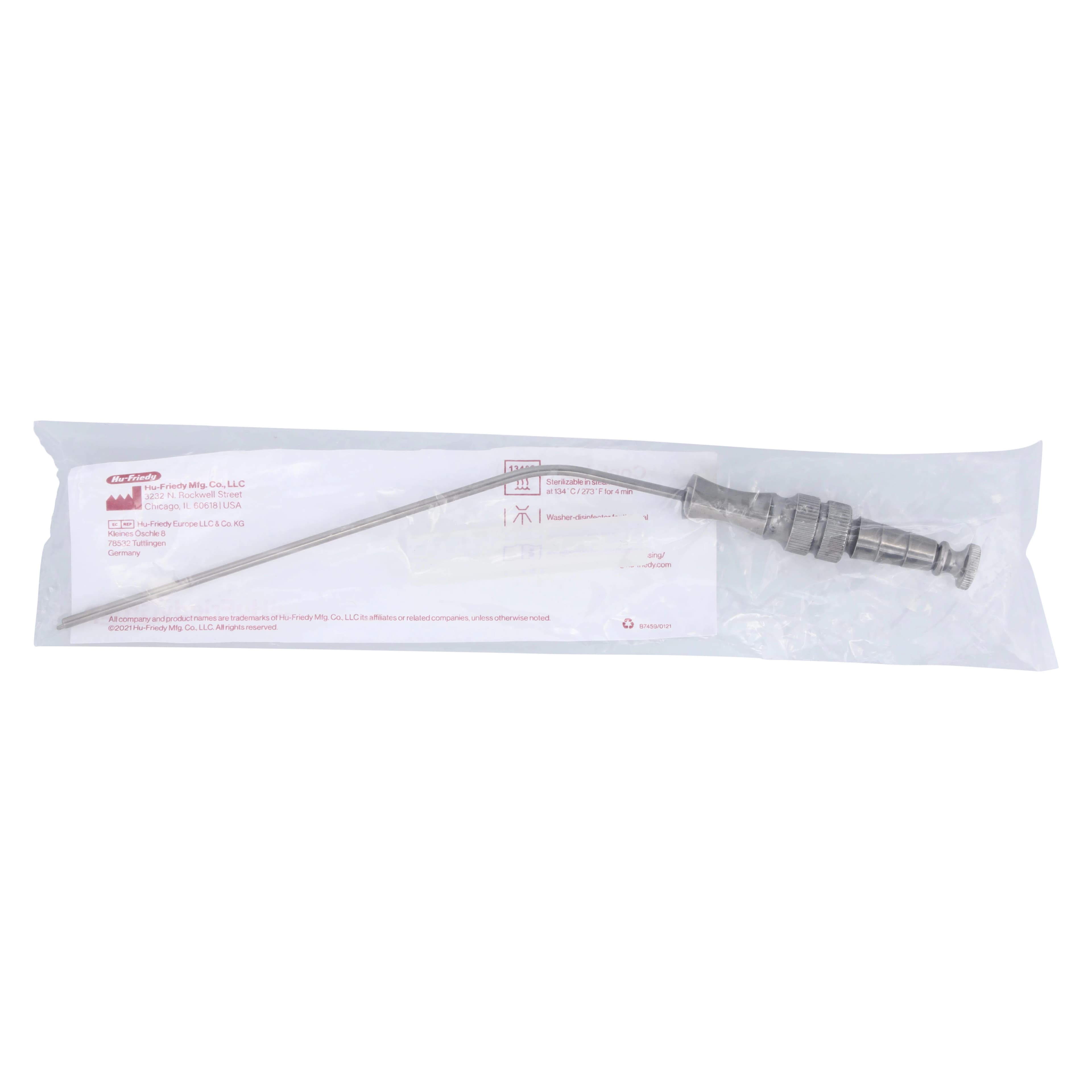Hu-Friedy #8 Frazier Aspirator, 2.0mm, Surgical Suction Tip with Removable Wire Stylette, 1/Pkg - 8 Frazier Aspirator - Image 1
