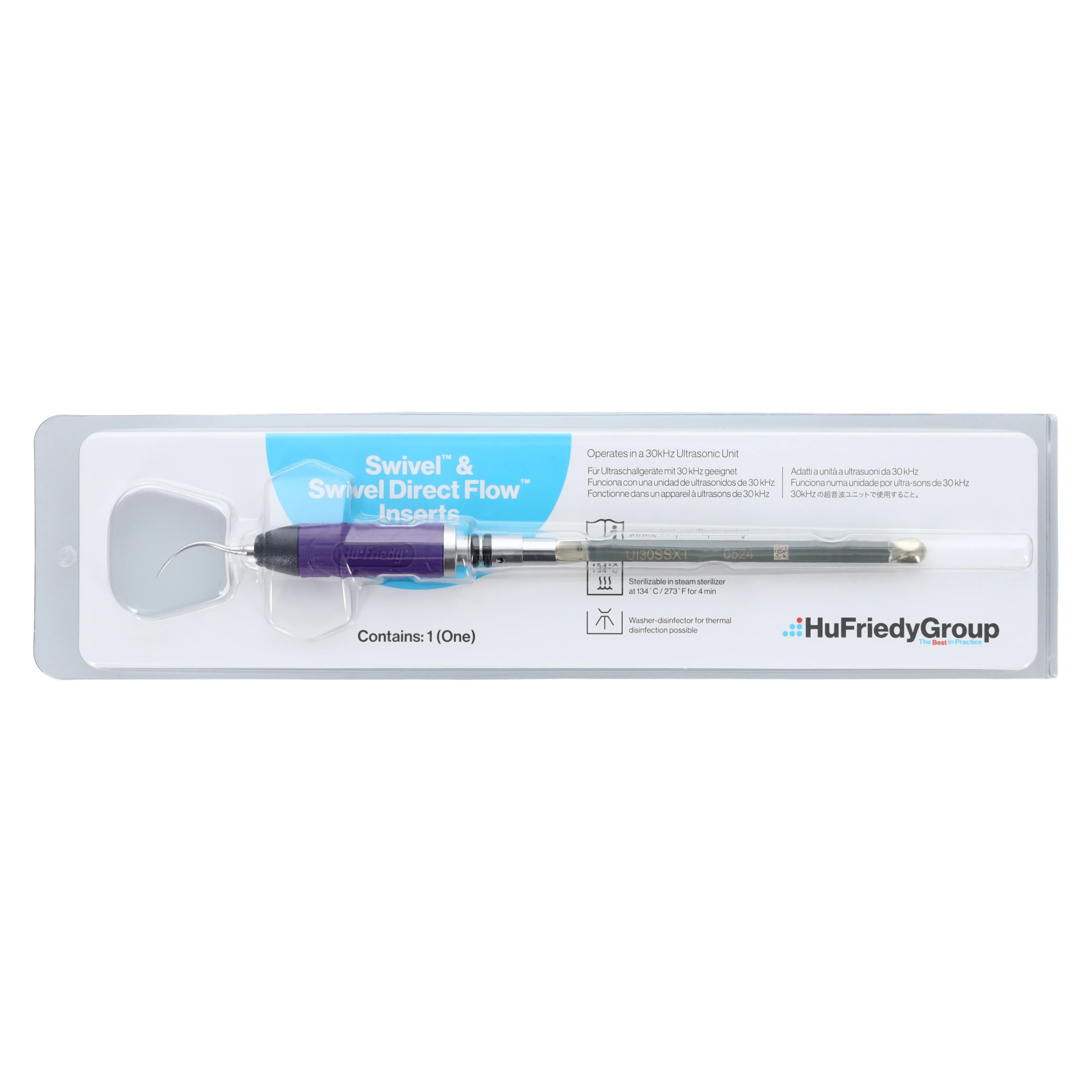 Hu-Friedy Swivel XT Satin Ultrasonic Insert, 30 kHz, Extra Thin, Purple, UI30SSXT, 1/Pk thumbnail 5