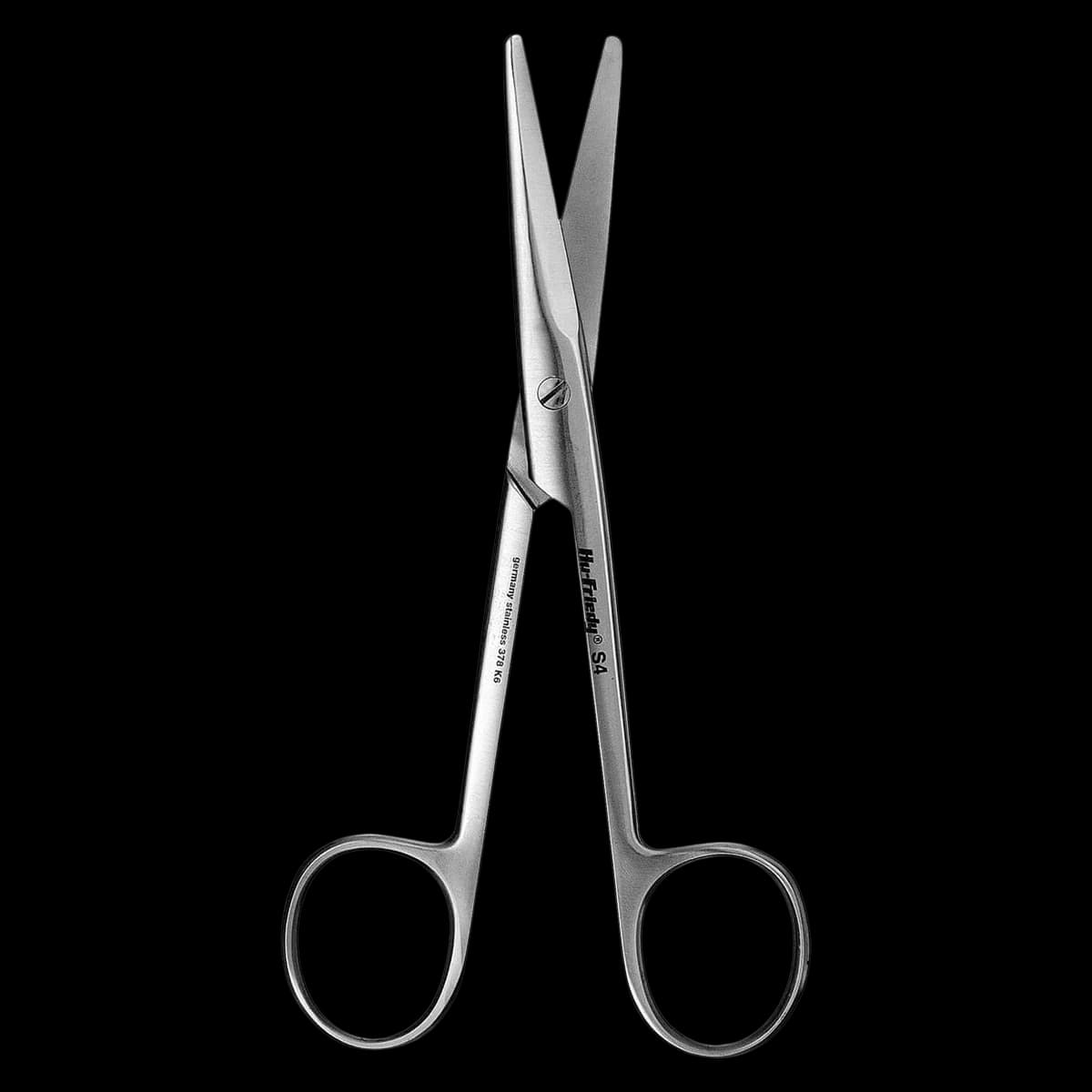 Hu-Friedy Mayo Scissors #4 Straight/Blunt, Stainless Steel, 4.5" Length, Each - Scissors 4 Mayo Straight - Image 1