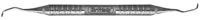 Hu-Friedy Goldman-Fox Curette GF-4, #6 Satin Steel Handle, Double-Ended, 1 Each - Curettes - Goldman-Fox - GF-4 - #6 Satin Steel&reg; - Image 1