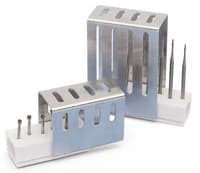 Hu-Friedy IMS 1/2 Bur Cushion with Short Lid, 6 Holes, Silver, Autoclavable, IMS-1372SH - IMS 1/2 Bur Cushion - Short Lid - Image 1