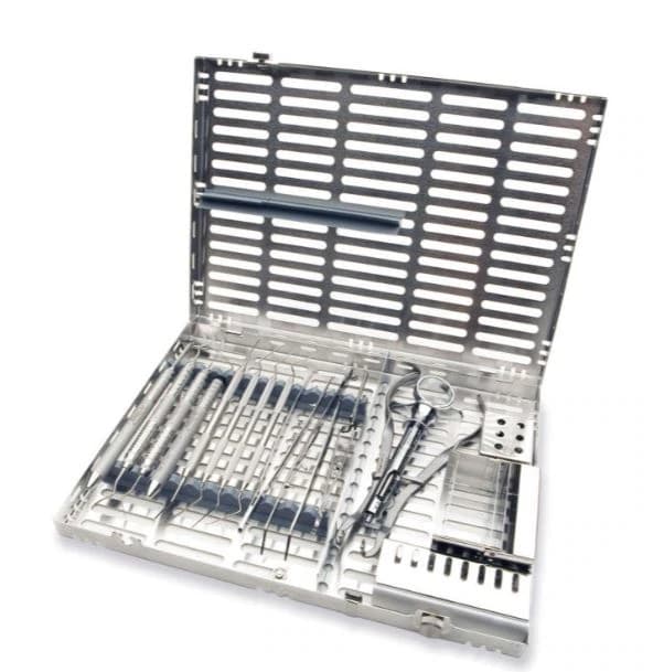 Hu-Friedy IMS Signature Series Large 12-Instrument Cassette with Accessory Area, Green, 8" x 11" x 1.25", IM4129 - Green Large Signature Series® 12 Instrument Cassette with Accessory Area - Image 1