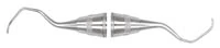Hu-Friedy Langer Curette 17/18, Double-Ended, #6 Satin Steel Handle, SL17/186 - Universal Curettes - Langer - 17/18 - #6 Satin Steel&reg; - Image 1