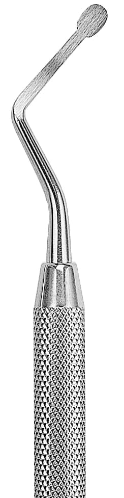 Hu-Friedy #3 Abou-Rass Endo Excavator, Double End, #41 Round Handle, 3.2 mm, Stainless Steel - 3 Abou-Rass Angled Excavator - Image 1