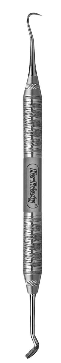 Hu-Friedy Band Pusher/Scaler, Double-Ended, Dull Scaler, #6 Satin Steel Handle, 678-906 - Hand Instruments Band Pusher/Scaler #6 Handle - Image 1