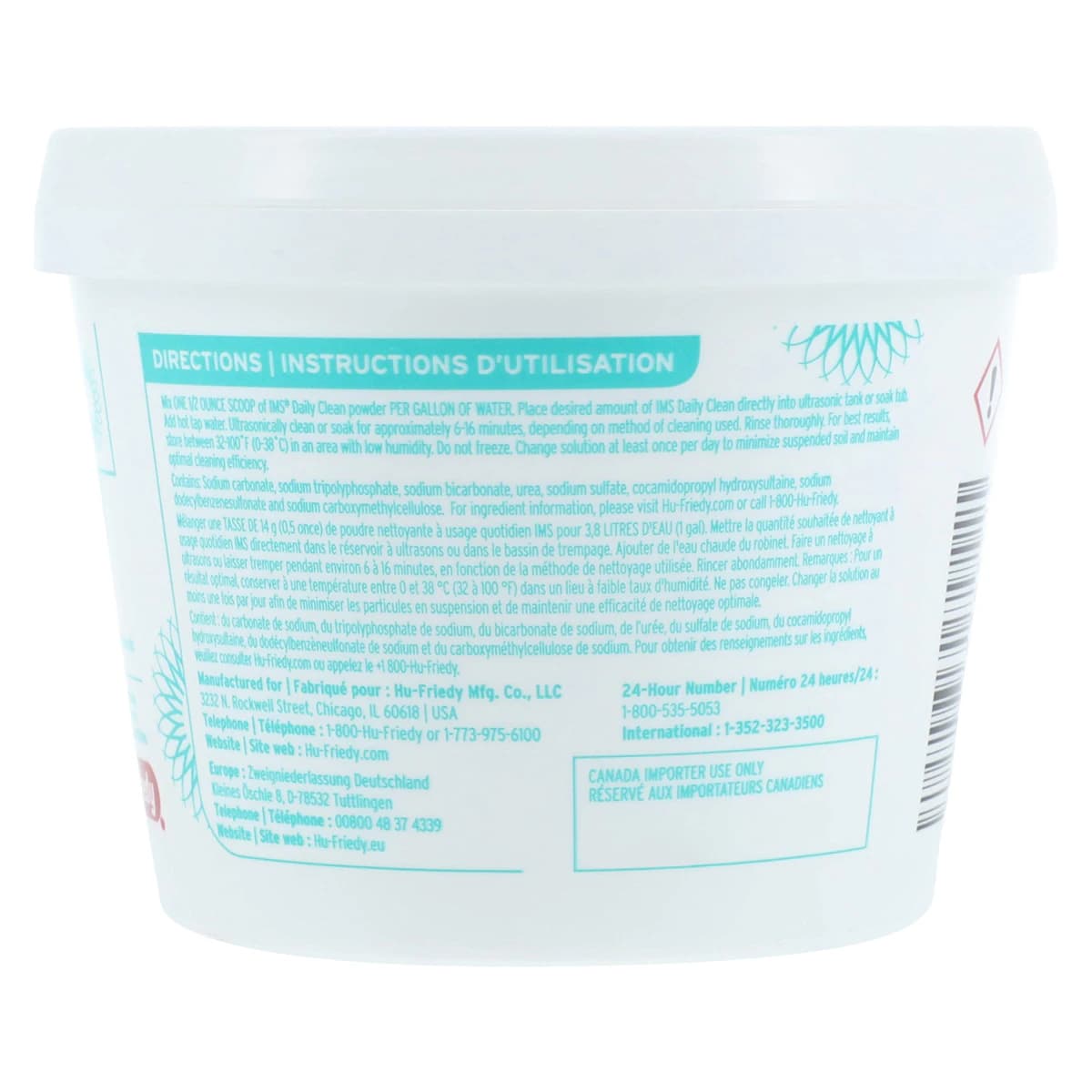 Hu-Friedy IMS Daily Clean General Purpose Detergent, Powder, 1.1 lb (500 g) Tub, Makes 35 Gallons, IMS-1220 thumbnail 2