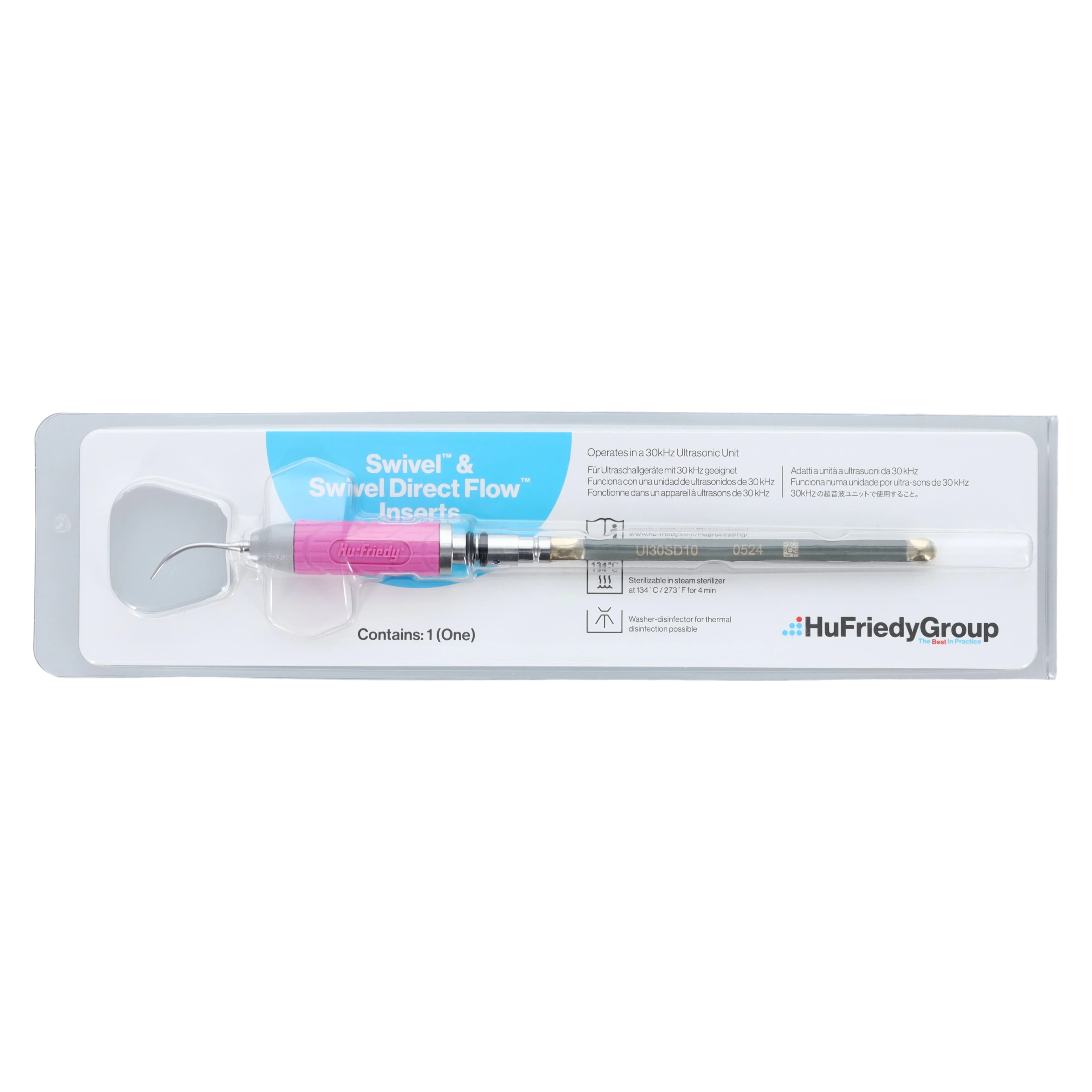 Hu-Friedy Swivel Direct Flow #10 Universal Ultrasonic Insert, 30 kHz, Lavender, UI30SD10 thumbnail 6