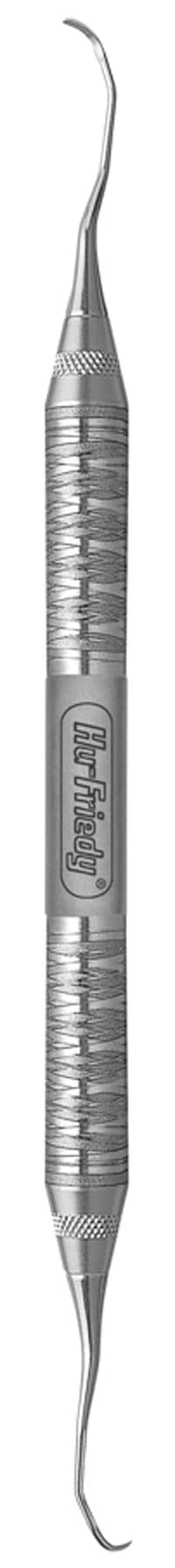 Hu-Friedy Langer 1/2 After Five Curette, Double-Ended, #6 Satin Steel Handle, SL1/2AF6 - Universal Curettes - Langer - 1/2 After-Five - #6 Satin Steel&reg; - Image 1