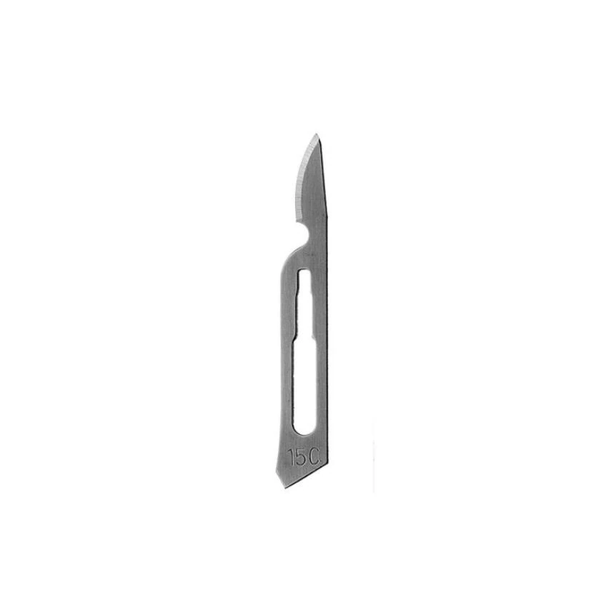 Hu-Friedy #15C Sterile Stainless Steel Surgical Scalpel Blades, Individually Wrapped, 100/Box, 40-815C thumbnail 2