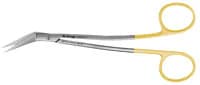 Hu-Friedy Locklin Perma Sharp Scissors, Curved, Open Shank, 6.5", 1 Serrated Blade - Scissors Locklin Perma Sharp Open Shank - Image 1