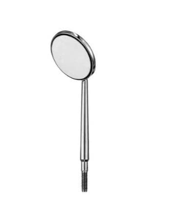 Hu-Friedy #4 Front Surface Cone Socket Mouth Mirror, Single-Sided, Rhodium-Coated, 7/8 in. (22 mm) Diameter, 1/Pkg, MIR4 - Mouth Mirror 4 Front Surface Single Sided - Image 1