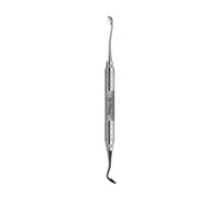 Hu-Friedy Euwe Bone Scoop/Plugger #6 Short Satin Steel Handle, Double-End, 1 Each, CSEUWES6 - Euwe Bone Scoop/Plugger #6 Short Satin Steel Hdl. - Image 1