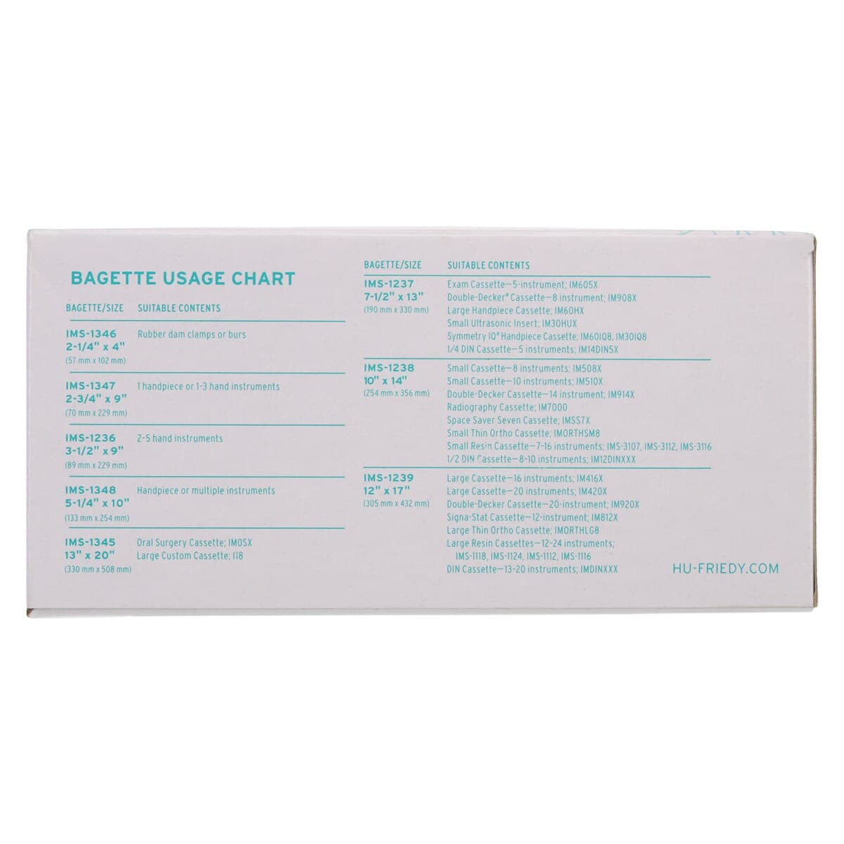 Hu-Friedy IMS Bagette Self-Sealing Sterilization Pouches, 2-1/4" x 4", Blue/White, 200/Box, IMS-1346 thumbnail 5