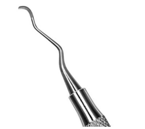 Hu-Friedy 3/4 Kramer-Nevins Double End Curette, #6 Satin Steel Handle, 976857 - Hu-Friedy - 3/4 Kramer-Nevins Double End Curette - #6 Satin Steel - Image 1