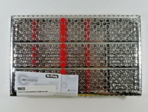 Hu-Friedy IMS Infinity Series Instrument Cassette, 12-Instrument, Large, Red, Stainless Steel, 11" x 1.25" x 8", IMN4120 - IMS® Infinity Series™ Cassettes – 12-Instrument Cassette, 11" x 1.25" x 8" - Red - Image 1