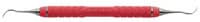 Hu-Friedy EverEdge 2.0 Nevi 4 Posterior Sickle Scaler, Double-Ended, Resin 8 Colors Handle (Red), SCNEVI4C8E2 - Resin 8 Colors Scalers & Curettes - Nevi 4 Posterior Scaler - Red - Image 1