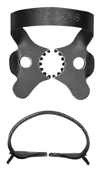 Hu-Friedy Black Line Rubber Dam Clamp #2AS, Winged, Larger Premolars, RDCM2ASX - Clamp, Rubber Dam #2AS, Black Line - Image 1
