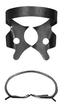 Hu-Friedy Black Line Rubber Dam Clamp #26, Winged, Small Lower Molars, RDCM26X - Clamp, Rubber Dam #26, Black Line - Image 1