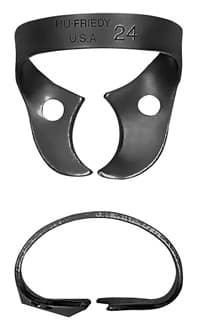 Hu-Friedy Black Line Rubber Dam Clamp, Wingless, #24, Upper Right/Lower Left Molars, RDCM24X - Clamp, Rubber Dam #24, Black Line - Image 1