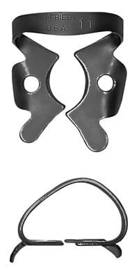 Hu-Friedy Black Line Rubber Dam Clamp #11, Winged Molar, Small Upper Right/Lower Left Molars, RDCM11X - Clamp, Rubber Dam #11, Black Line - Image 1