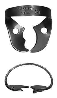 Hu-Friedy Black Line Rubber Dam Clamp #31, Wingless, Upper Left Molar, RDCM31X - Clamp, Rubber Dam #31, Black Line - Image 1