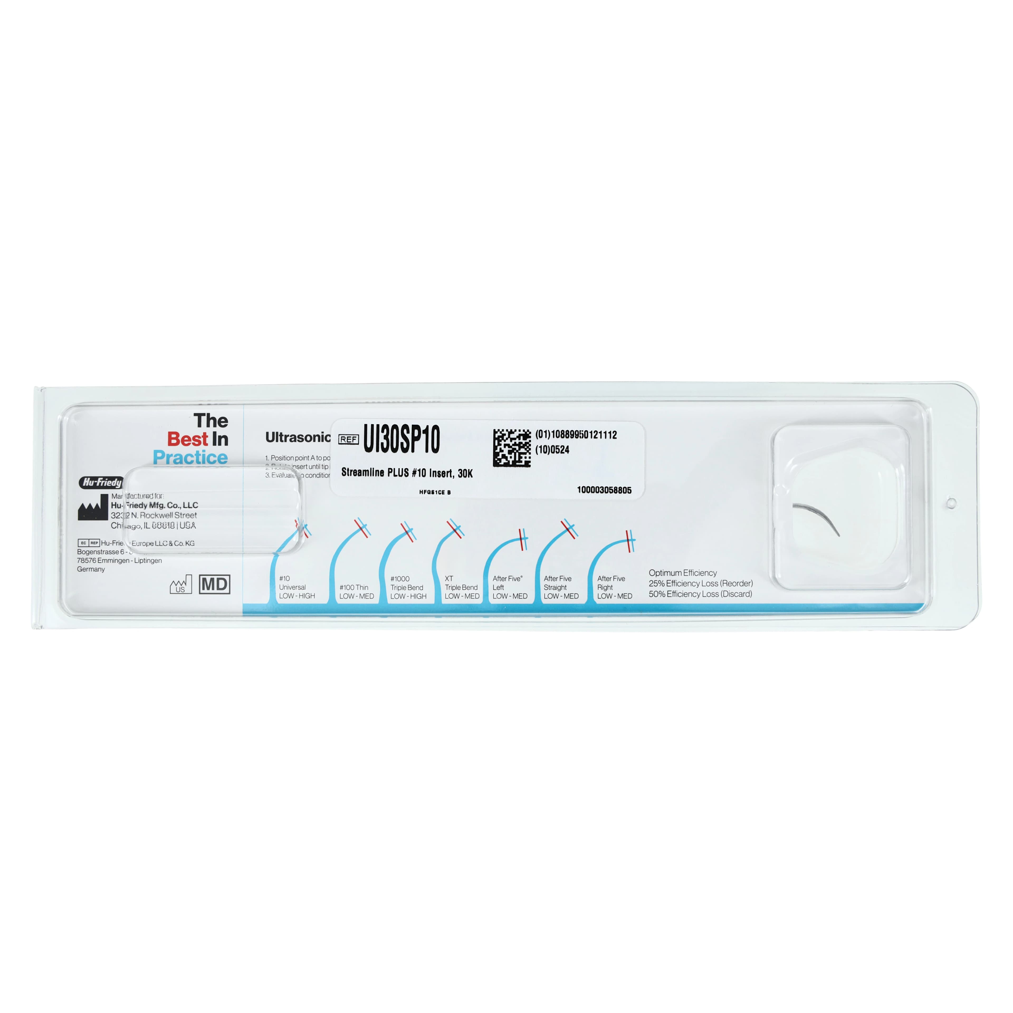 Hu-Friedy Streamline PLUS #10 Ultrasonic Insert, 30 kHz, Universal, Lavender, Each, UI30SP10 thumbnail 2
