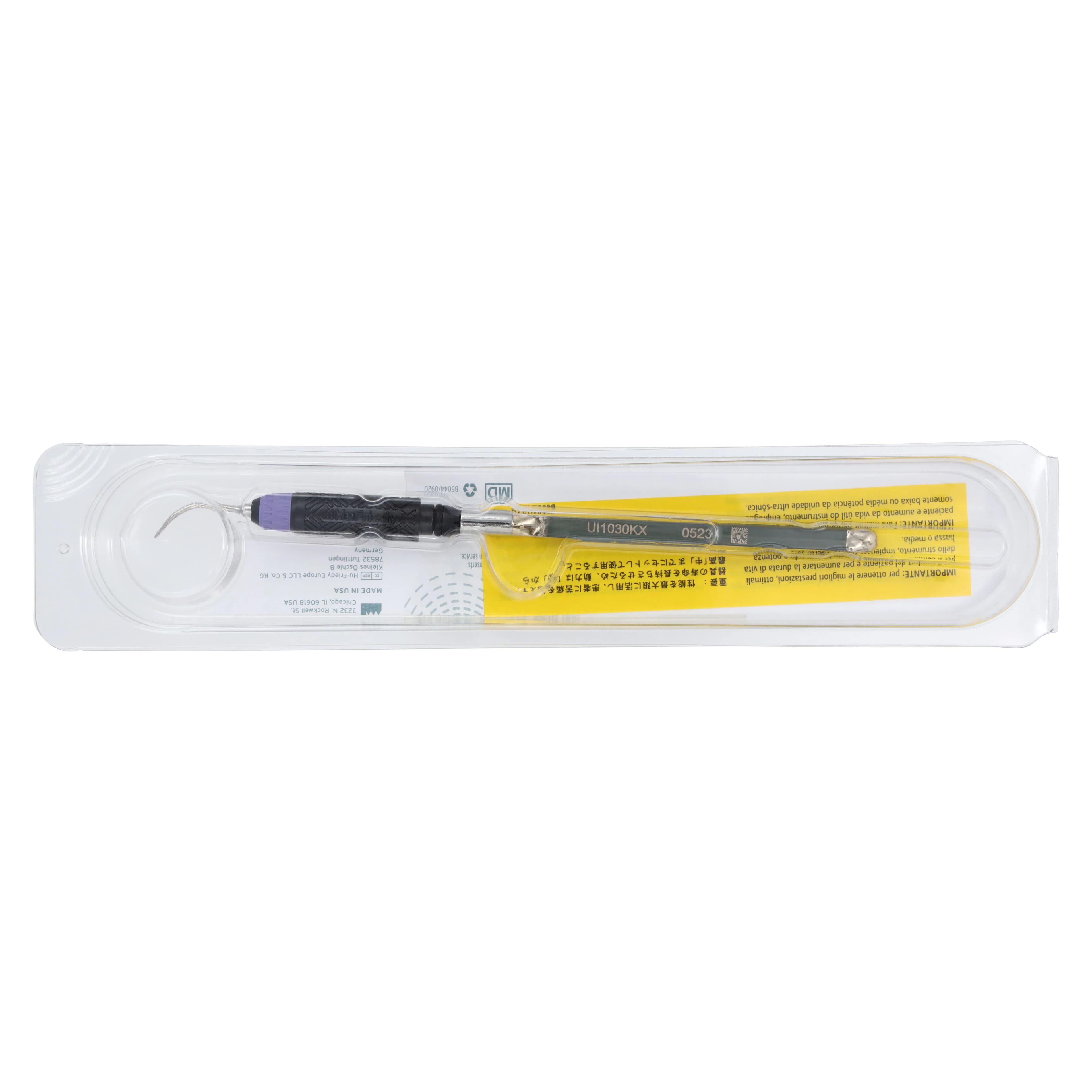 Hu-Friedy Streamline Ultrasonic Insert #10 Universal, 30 kHz, Lavender Resin Handle, UI1030KX - Streamline™ Resin Handle Ultrasonic Insert #10 Standard 30 kHz Lavender Each - Image 1