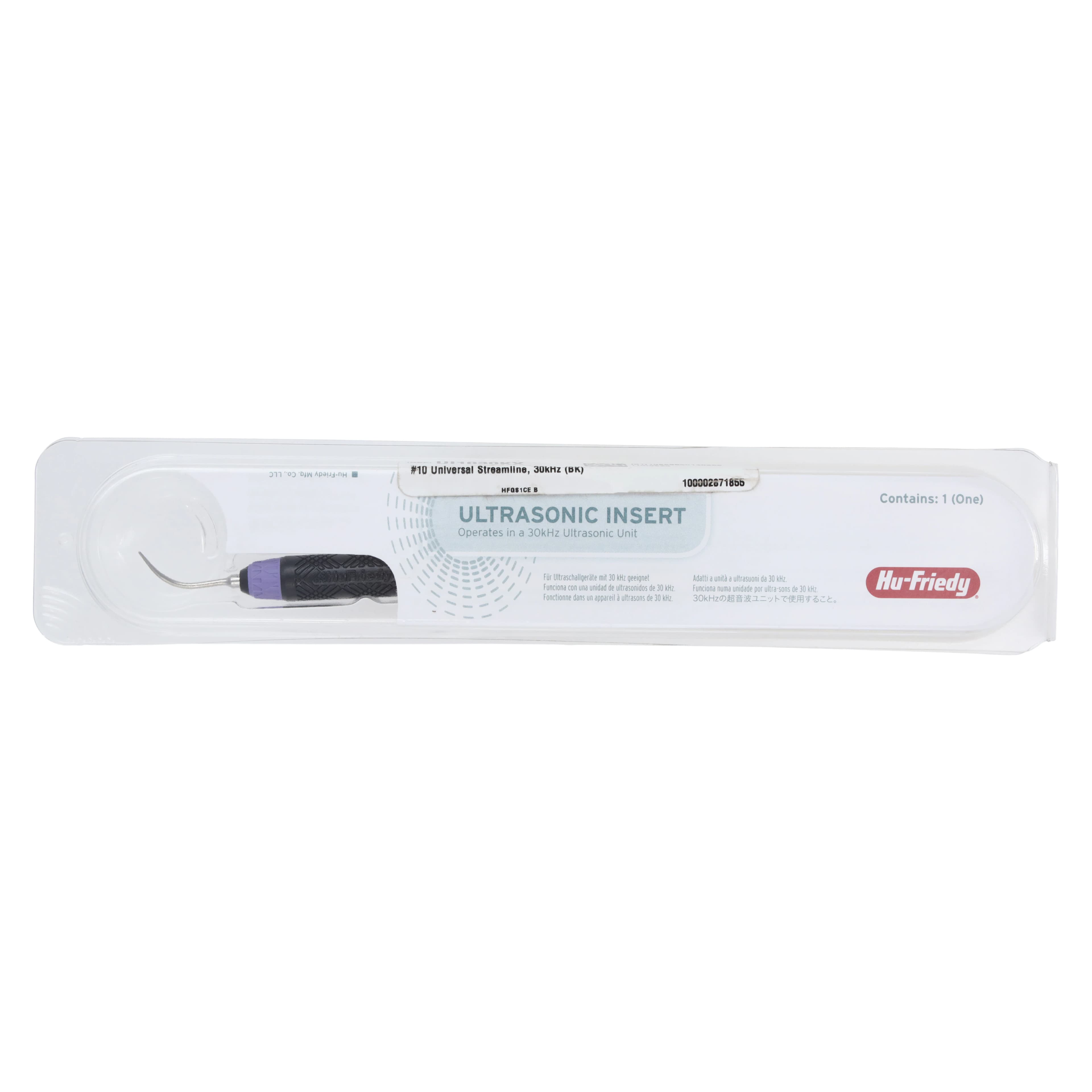 Hu-Friedy Streamline Ultrasonic Insert #10 Universal, 30 kHz, Lavender Resin Handle, UI1030KX thumbnail 2