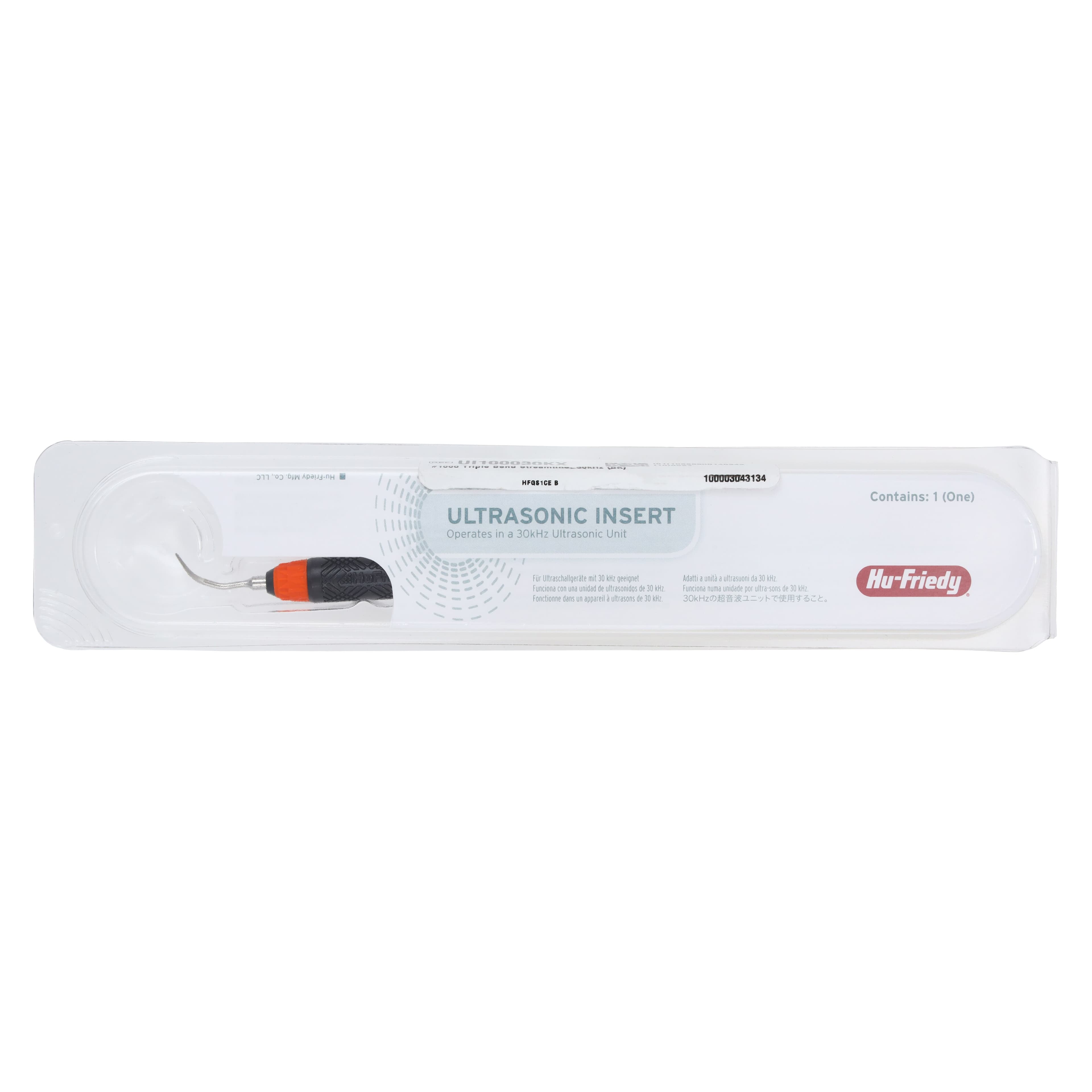 Hu-Friedy Streamline Ultrasonic Insert #1000 Triple Bend, 30 kHz, Orange Resin Handle, Each thumbnail 2