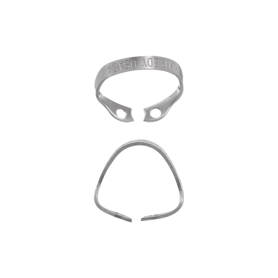 Hu-Friedy Satin Steel Rubber Dam Clamp #B4, Wingless, for Anterior Incisors and Canines, RDCMB4 - HF Rubber Dam Clamp #84 Satin Steel RDCMB4 - Image 1
