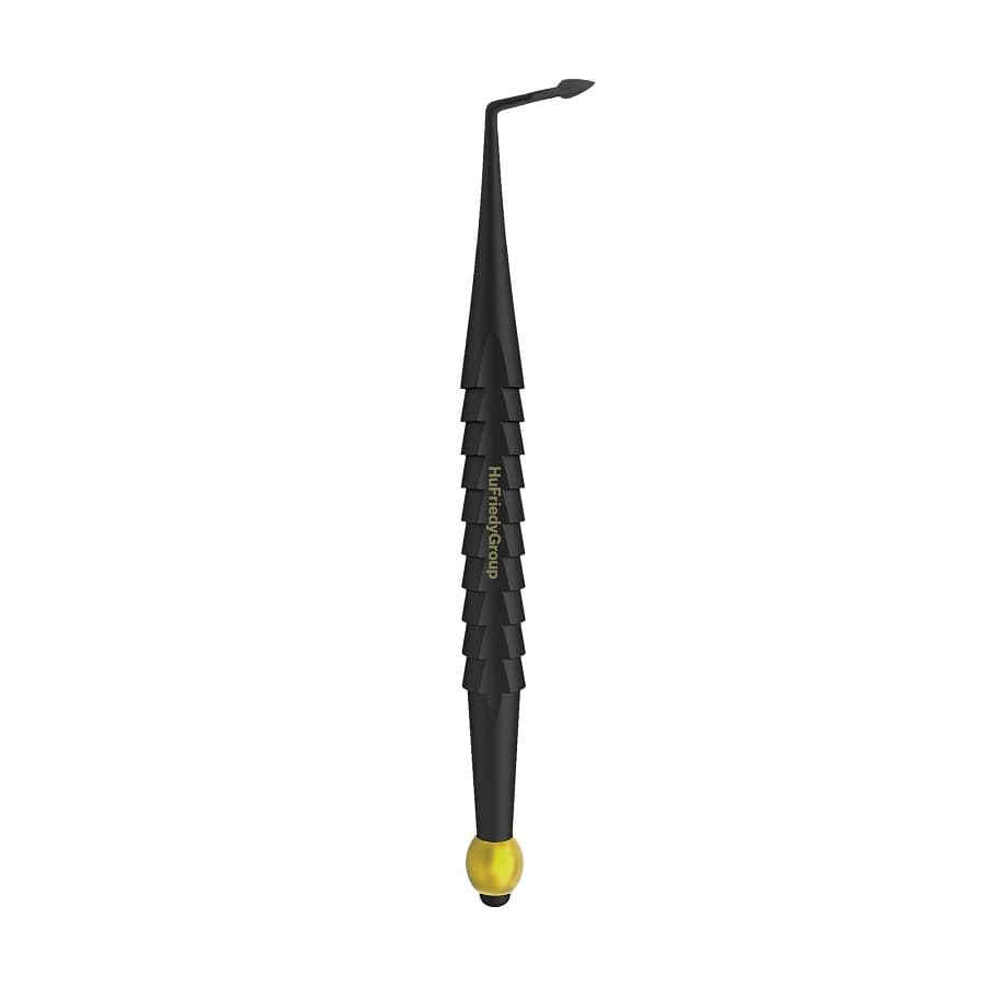 Hu-Friedy ProLux Luxating Elevator Spade, Right, Yellow, Black Line, PROLUX2X - ProLux Spade, Right, Yellow, Black Line - Image 1