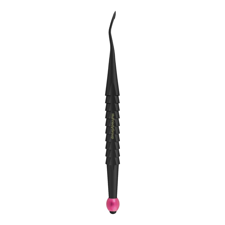 Hu-Friedy ProLux Luxating Elevator, Distal Angle Spade, Black Line, Purple, PROLUX4X - ProLux Distal Angle Spade, Purple, Black Line - Image 1