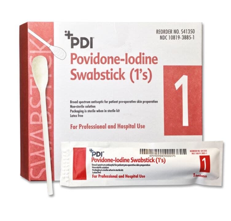 PDI PVP Iodine Prep Swabstick, 4", 1/Pk, 50 Pk/Bx, S41350 thumbnail 2