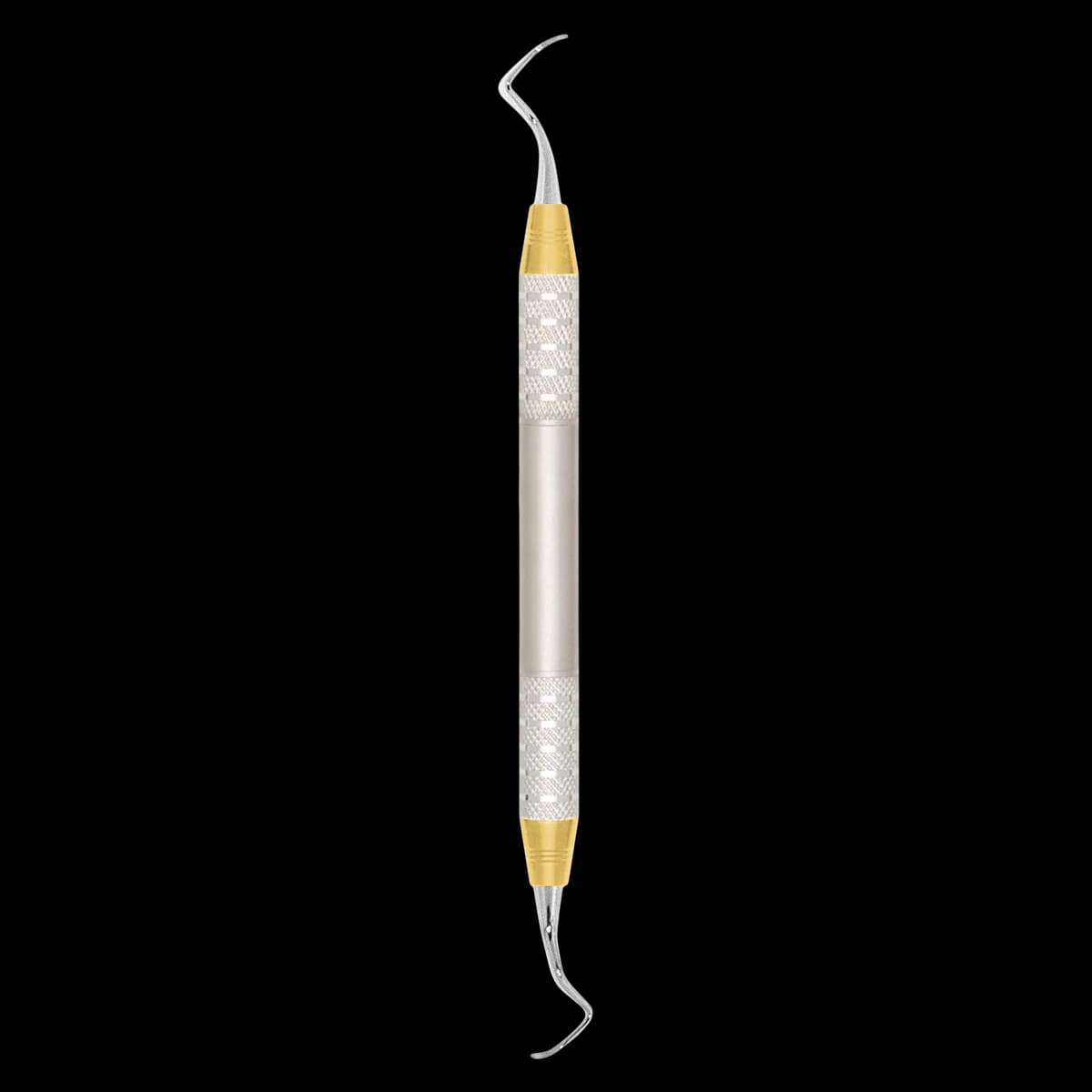 A. Titan Instruments D-Lite Langer Curette 17/18, Double End, #6 Handle, Stainless Steel, Each - Langer 17-18 Curette D-Lite Handle - Image 1