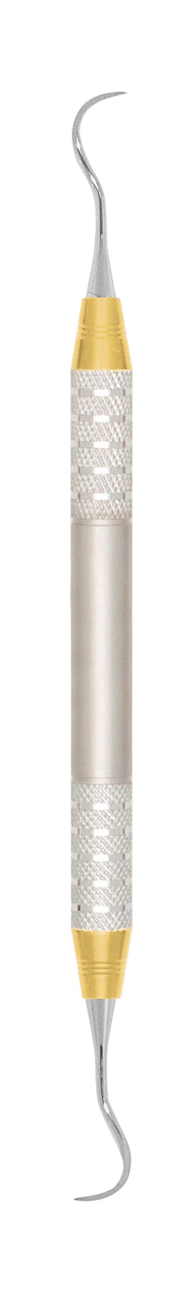 A. Titan Instruments D-Lite McCall 17/18 Curette, Double-Ended, #6 Handle, Stainless Steel, MCCALL17-18DL - McCall 17-18 Curette D-Lite Handle - Image 1