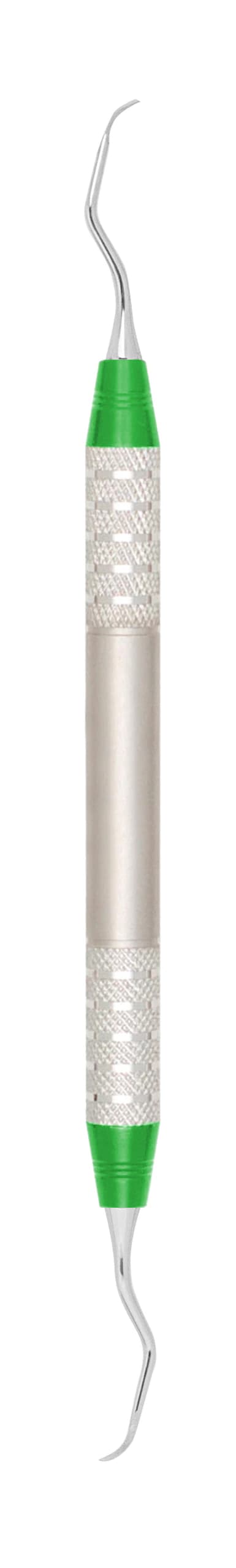 A. Titan Instruments D-Lite Columbia 2R/2L Curette, Double-Ended, #6 Handle, Stainless Steel, Color-Coded Green, 1 Each - Columbia 2R-2L Curette D-Lite Handle - Image 1