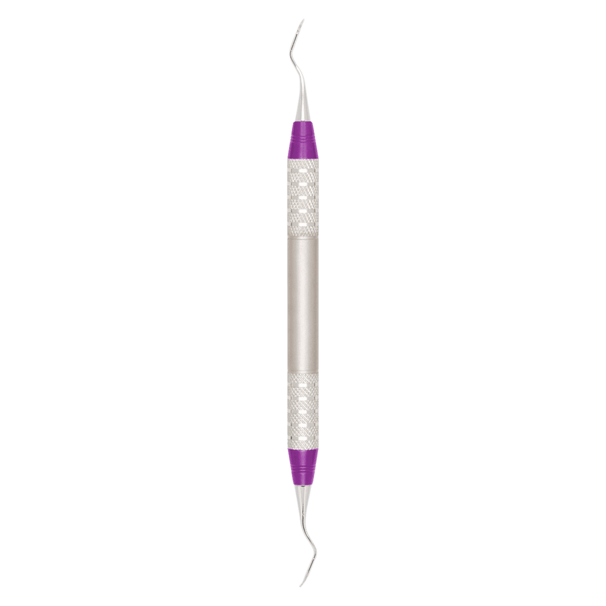 A. Titan D-Lite Sub 13/14 Curette, Double End, #6 Handle, Stainless Steel, Purple, Each - Sub 13-14 Curette D-Lite Handle - Image 1