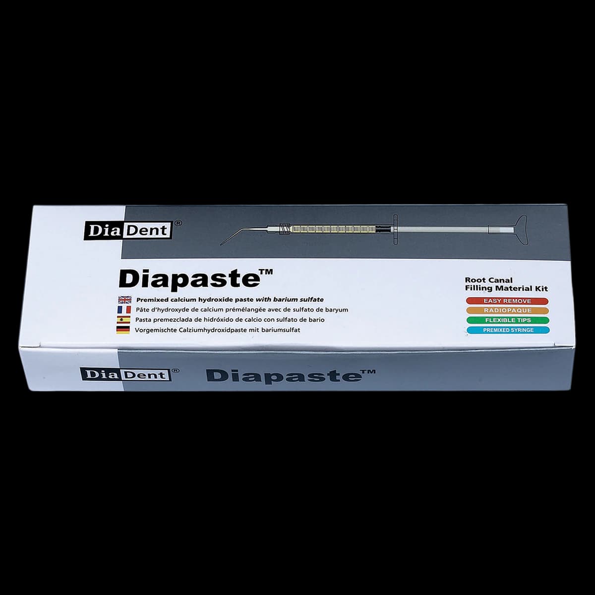 DiaPaste Regular Kit, Pre-Mixed Calcium Hydroxide Barium Sulfate Paste, 2 g Syringe with 20 Disposable Tips, A1001-401 - DiaPaste Regular Kit - Image 1