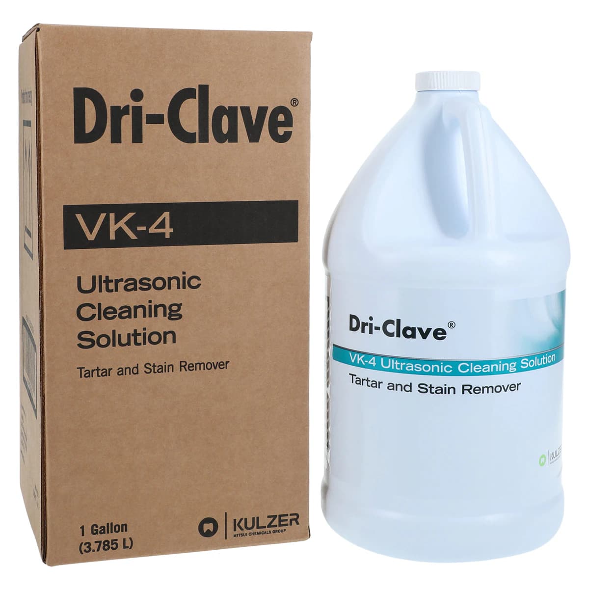 Dri-Clave VK-4 Tartar and Stain Remover, Ultrasonic Liquid, 1 Gallon Bottle, 50036208 - Dri-Clave® VK-4 Tarter and Stain Remover Gallon - Image 1
